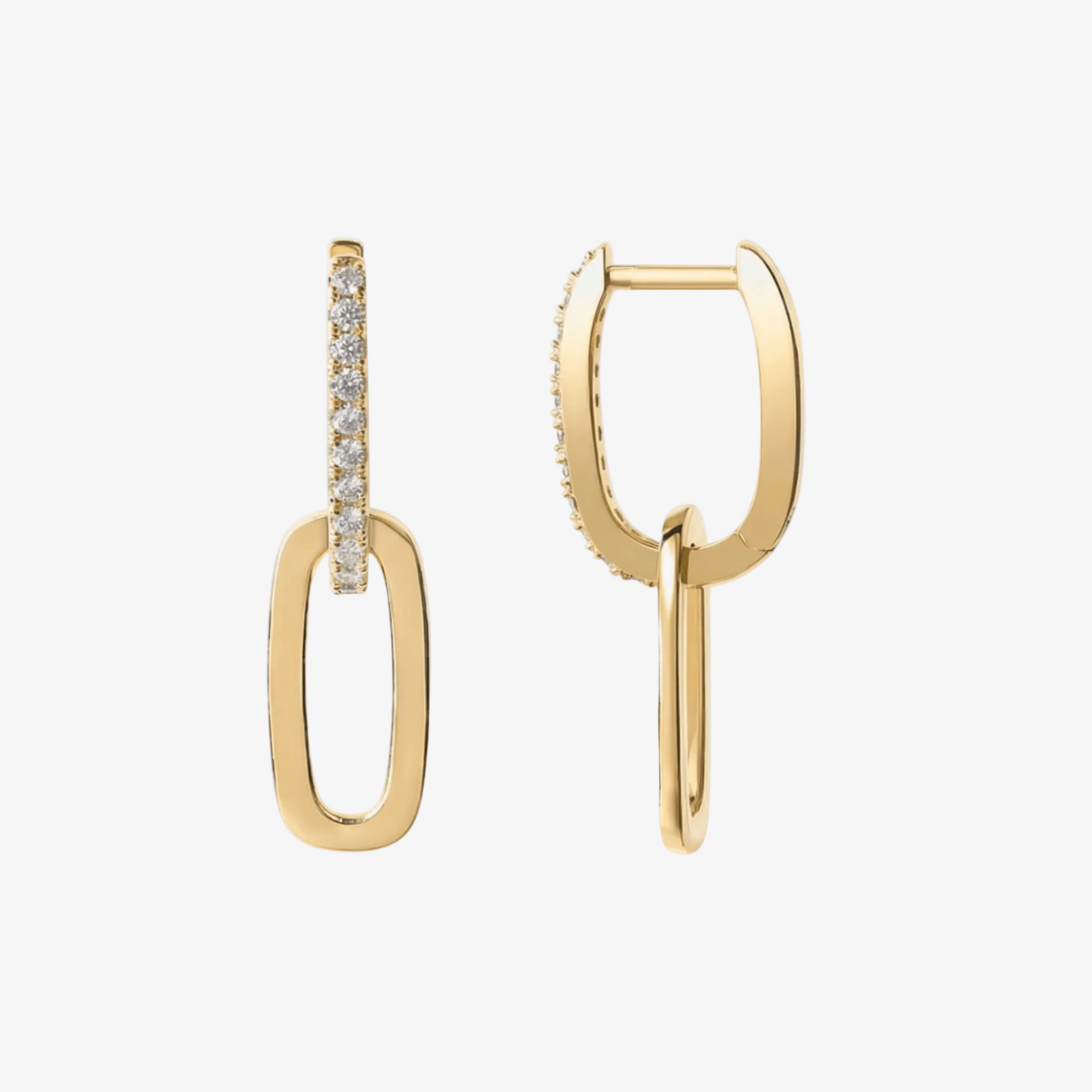 Paperclip Link Hoop Earrings