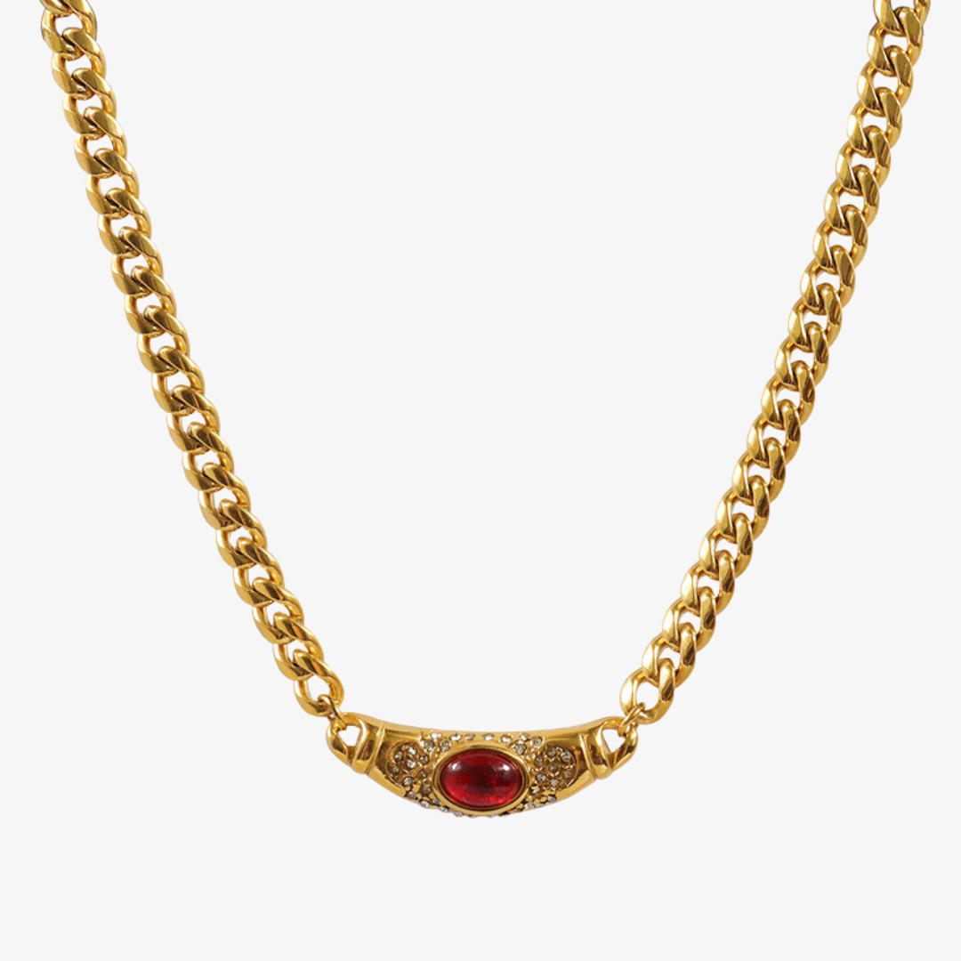 Lila Gemstone Necklace