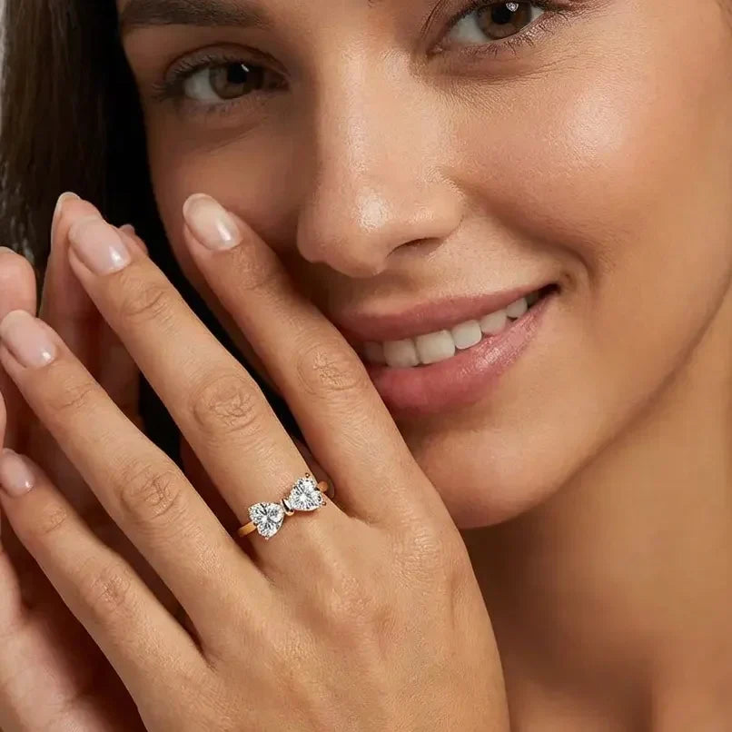 Bow Moissanite Statement Ring