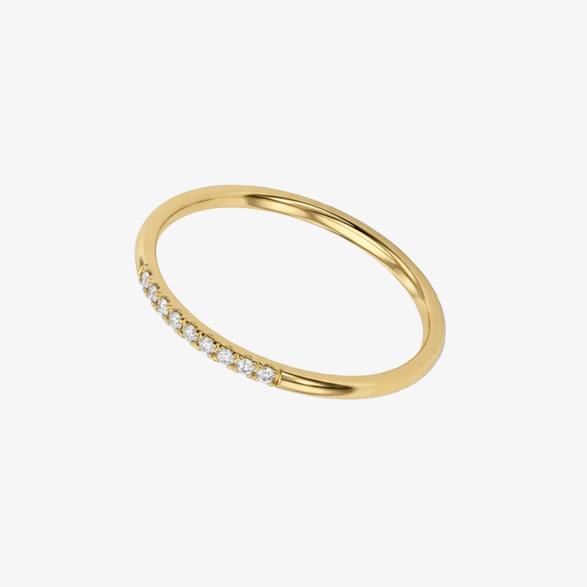 Dainty Speckled Diamond Ring