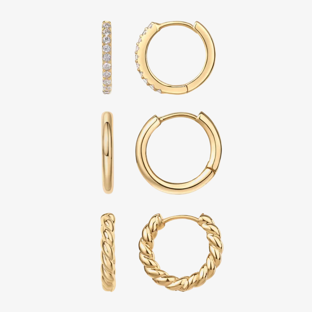 Aurora Trilogy Hoop Earrings Set