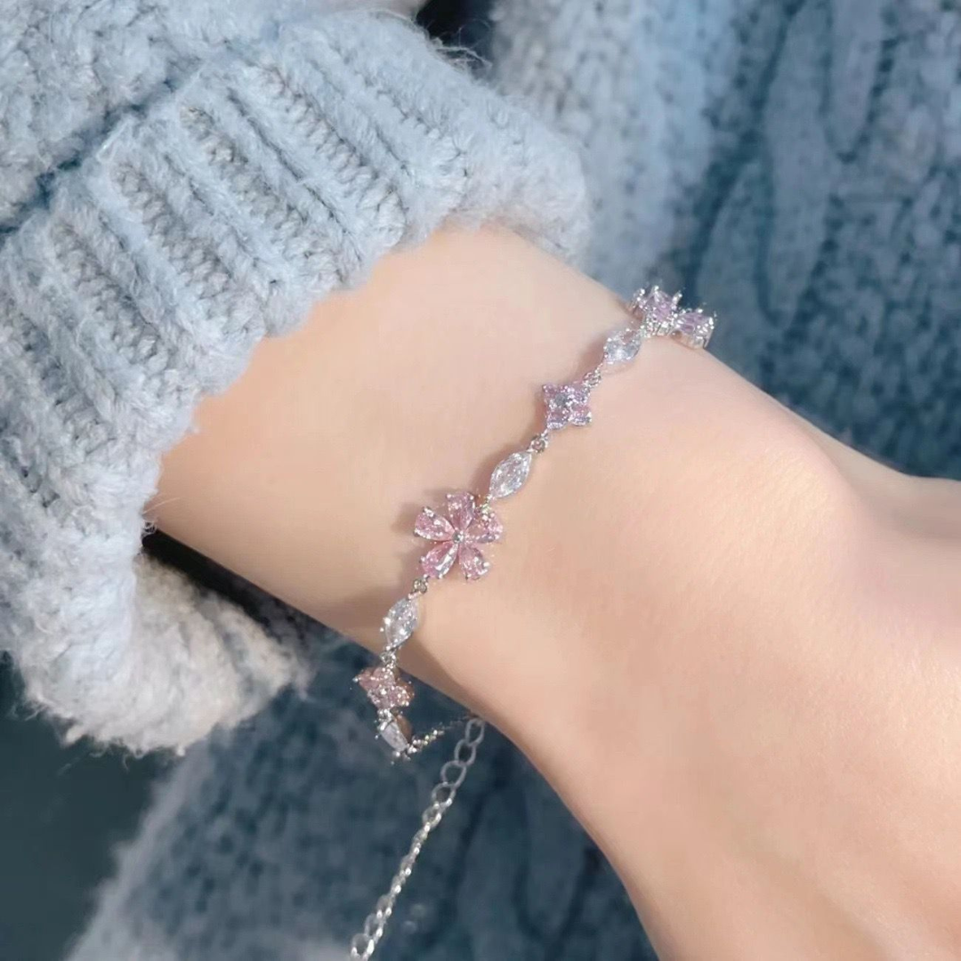 Hana Cherry Blossom Crystal Bracelet