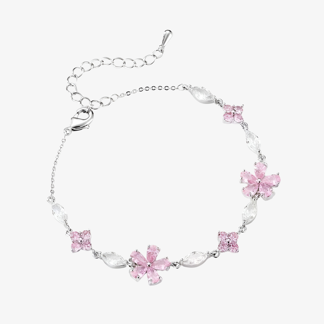 Hana Cherry Blossom Crystal Bracelet