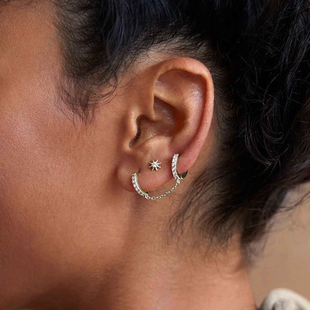 Mini Star Flat Back Stud Earrings