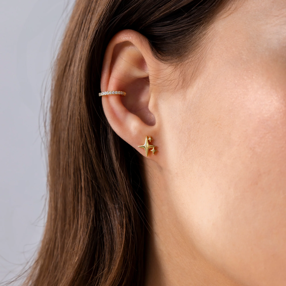 Multi-Shape Flat Back Stud Earrings