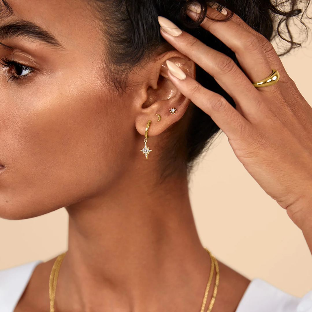 Multi-Shape Flat Back Stud Earrings