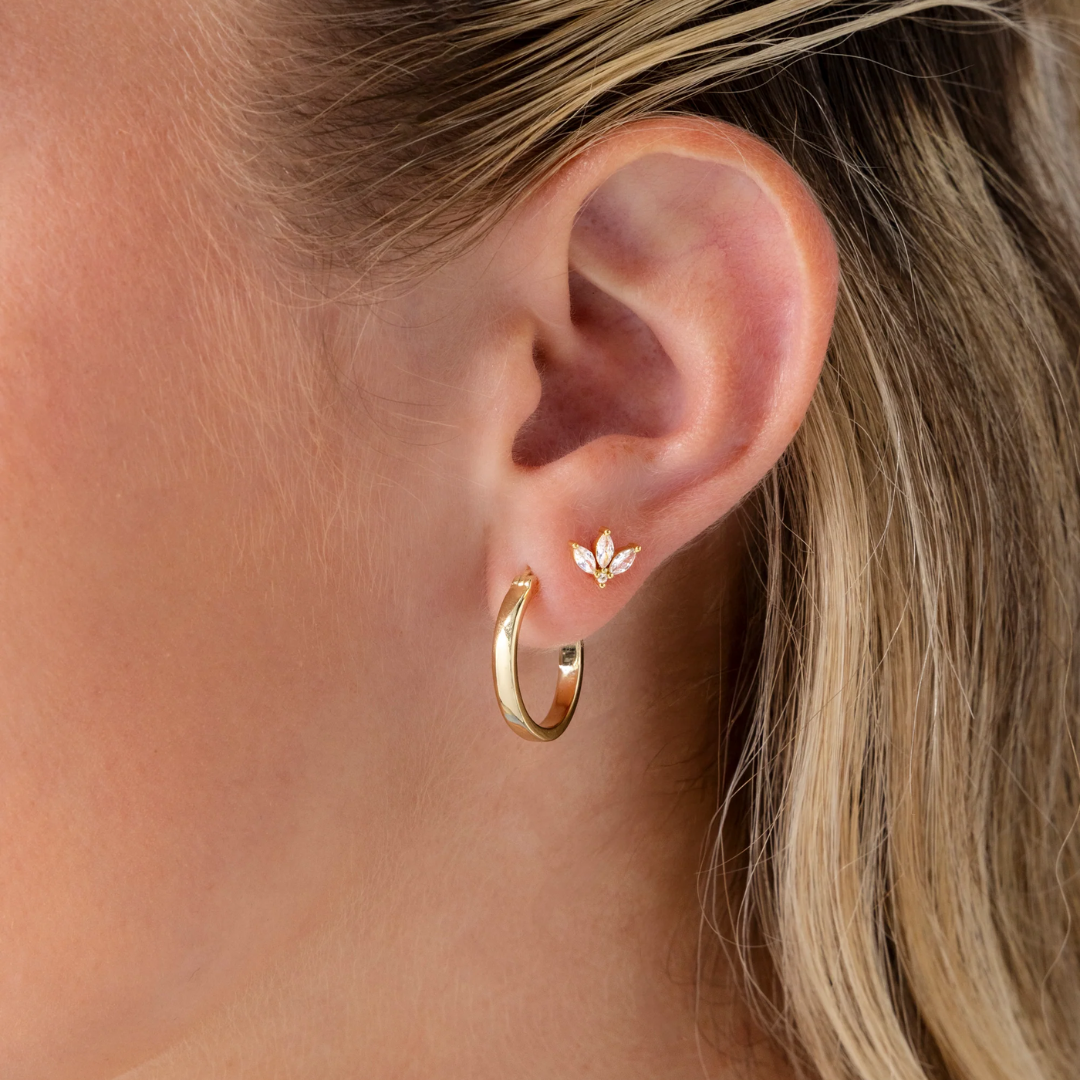 Multi-Shape Flat Back Stud Earrings