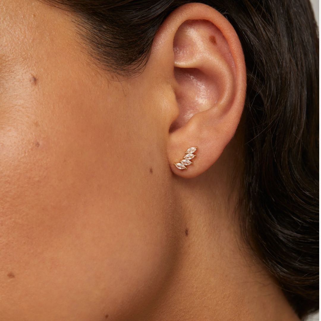 Multi-Shape Flat Back Stud Earrings