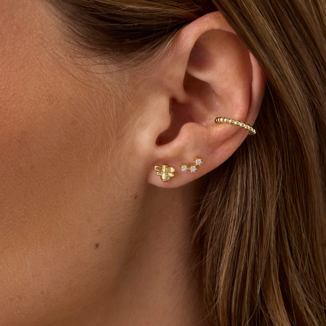 Multi-Shape Flat Back Stud Earrings