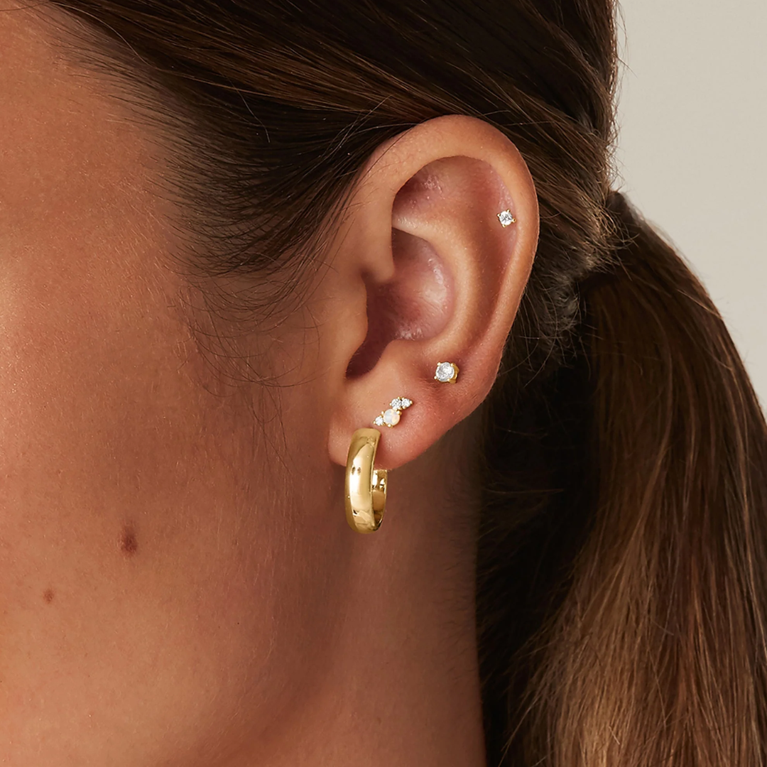 Multi-Shape Flat Back Stud Earrings