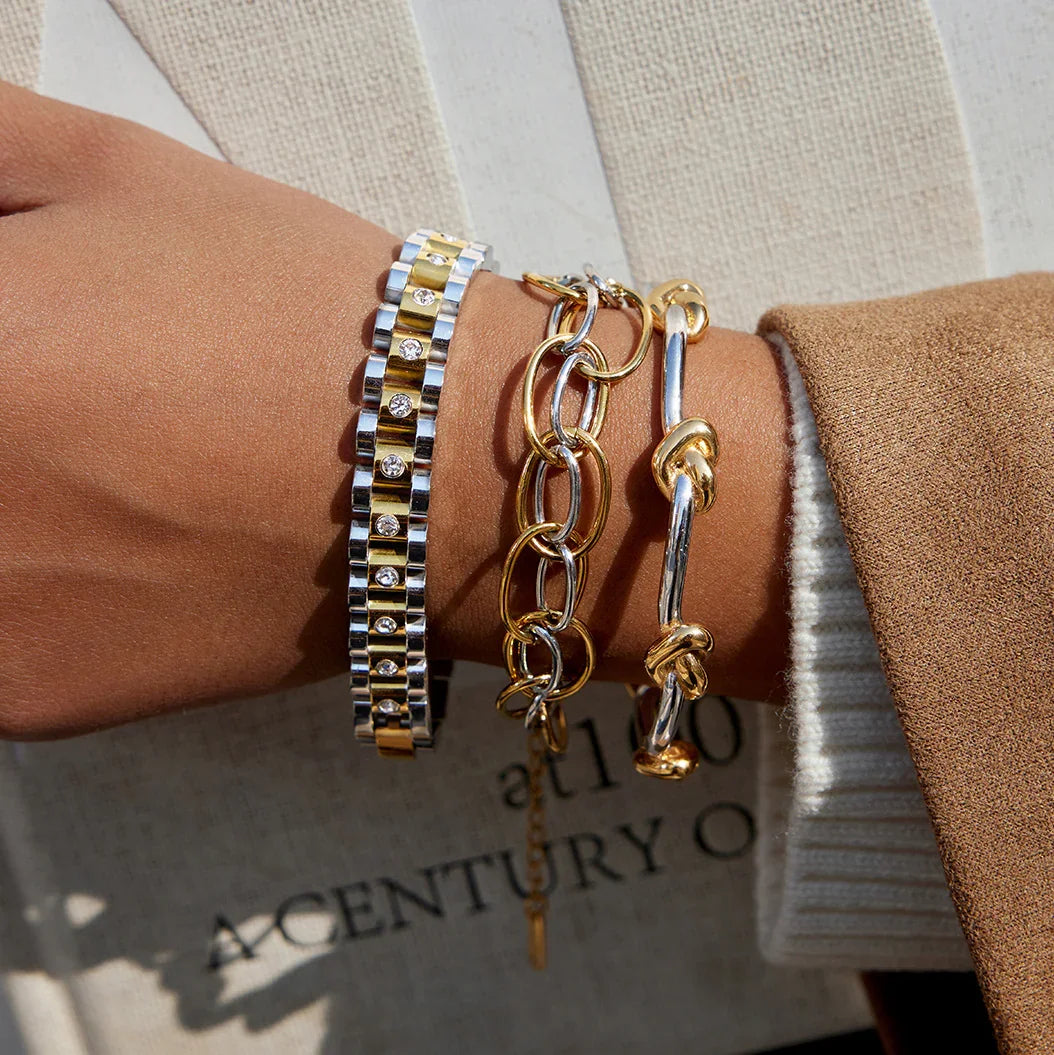 Two Tone Link Bracelet