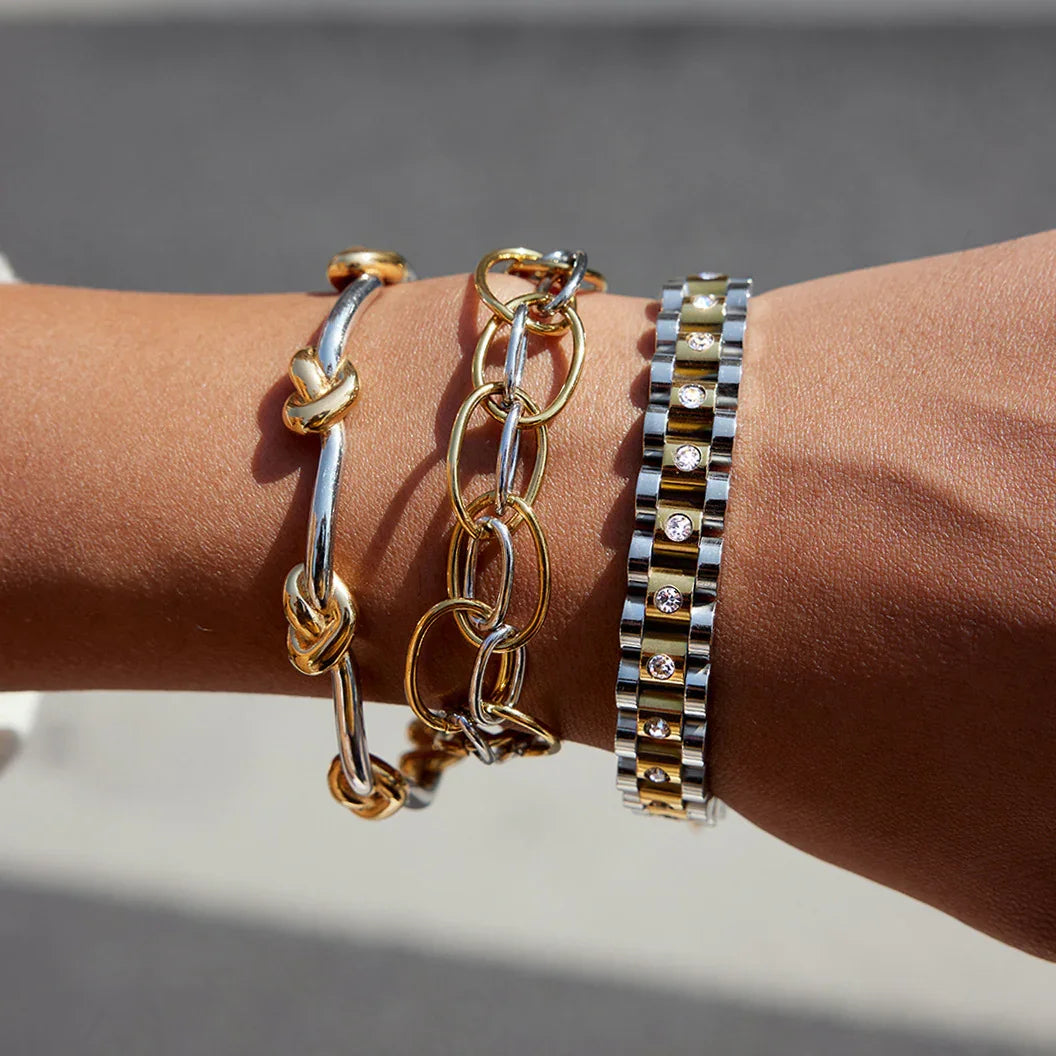 Two Tone Link Bracelet