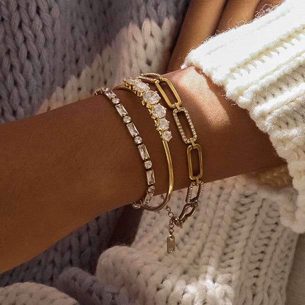 Essential Diamond Bracelet Stack