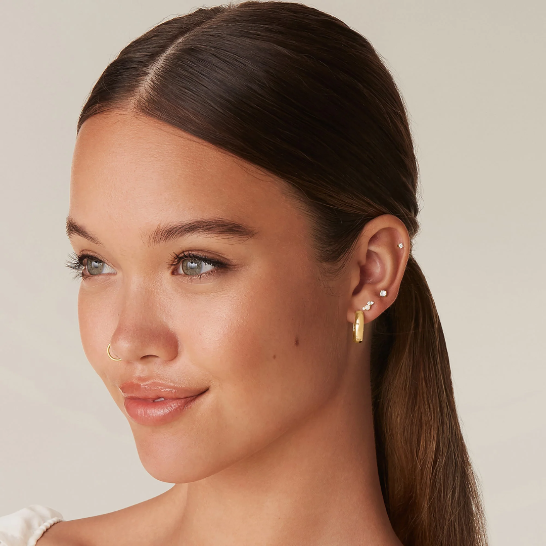 Opal Glow Flat Back Stud Earrings