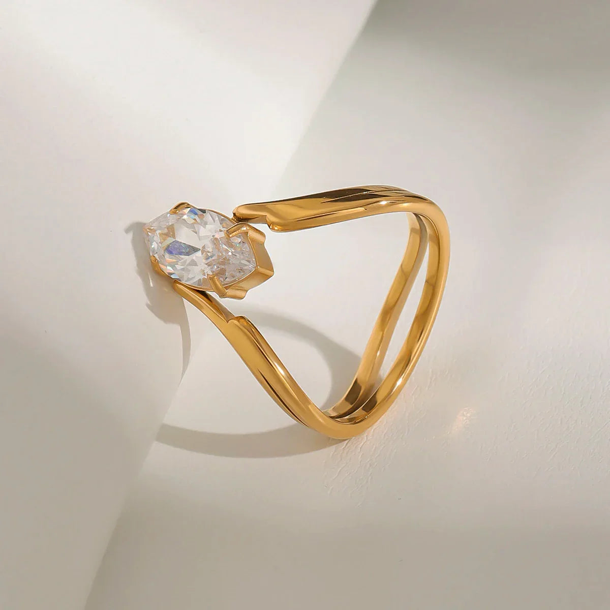 Marquise Diamond Gold Ring
