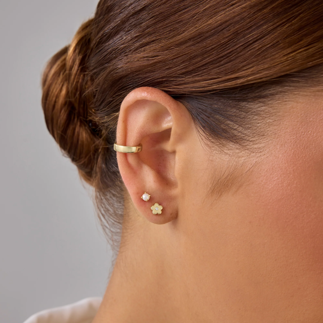 Tiny Bloom Flat Back Stud Earrings