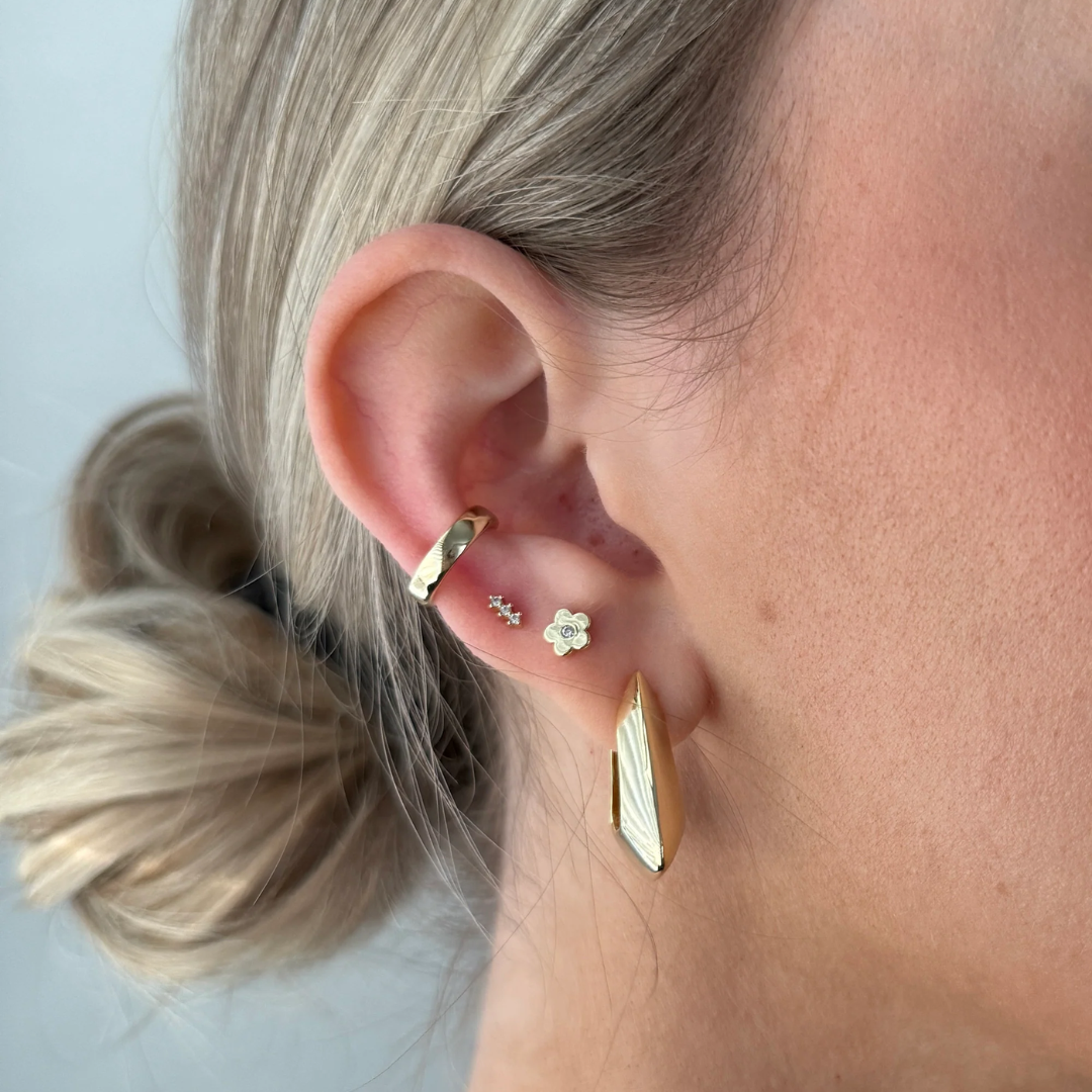 Tiny Bloom Flat Back Stud Earrings