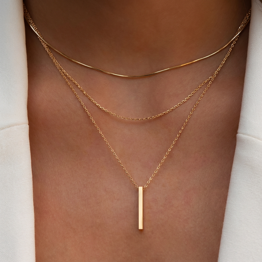 Trio Layered Bar Necklace