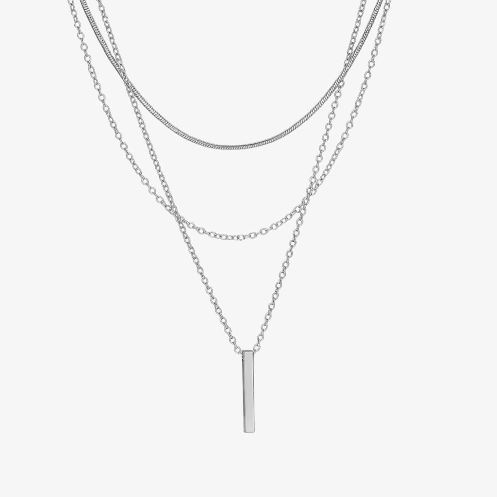 Trio Layered Bar Necklace