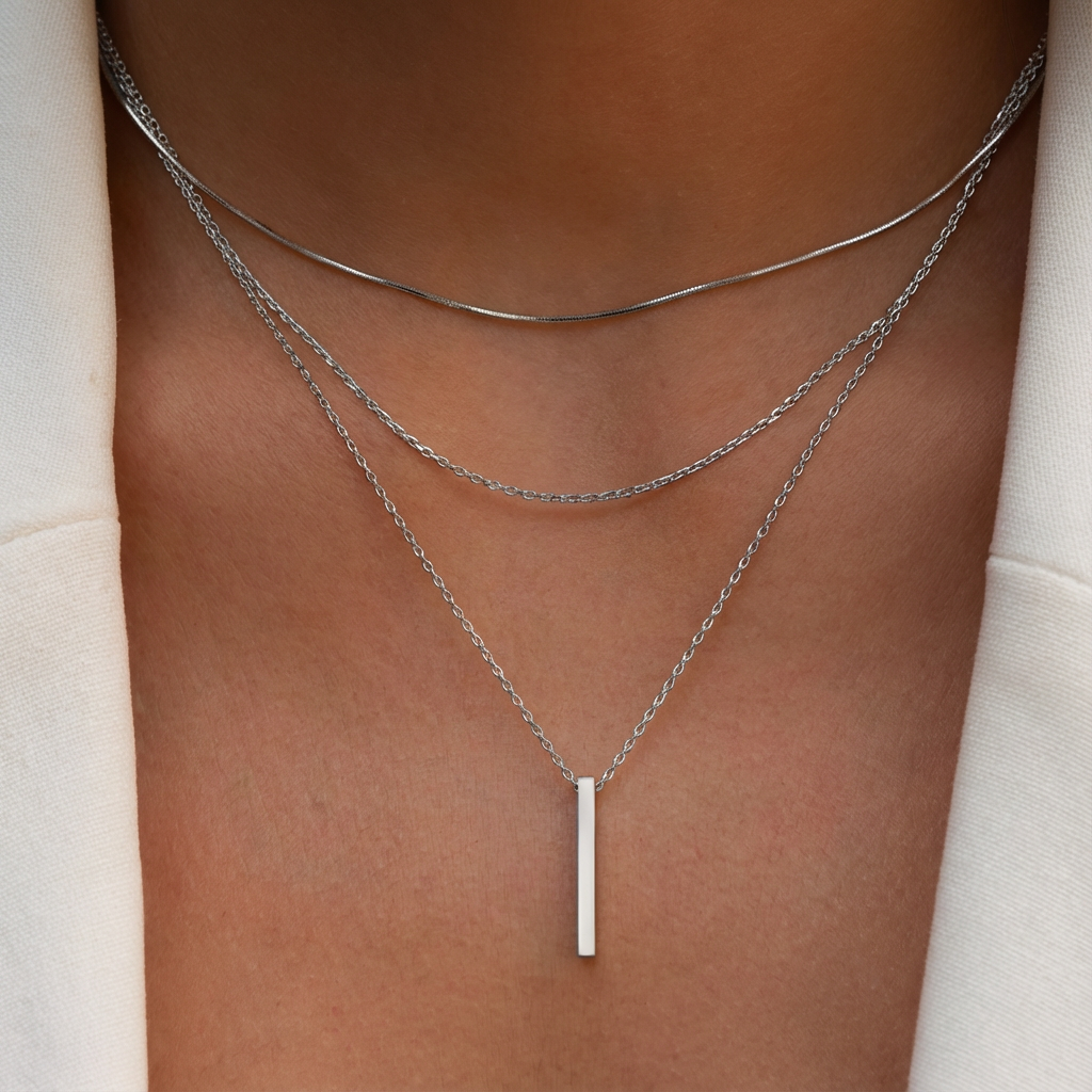 Trio Layered Bar Necklace