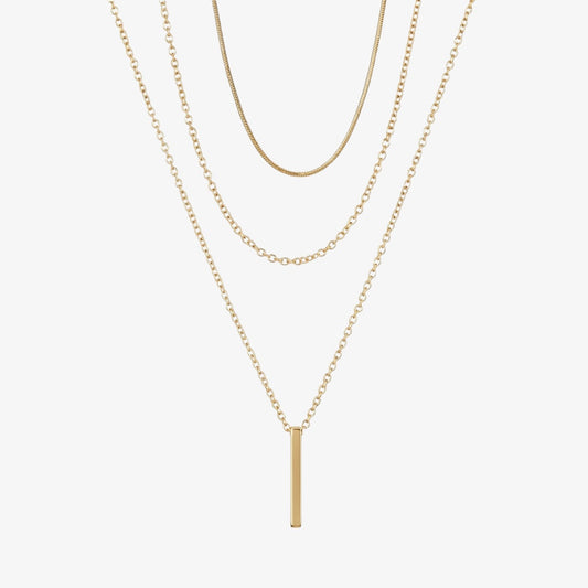 Trio Layered Bar Necklace