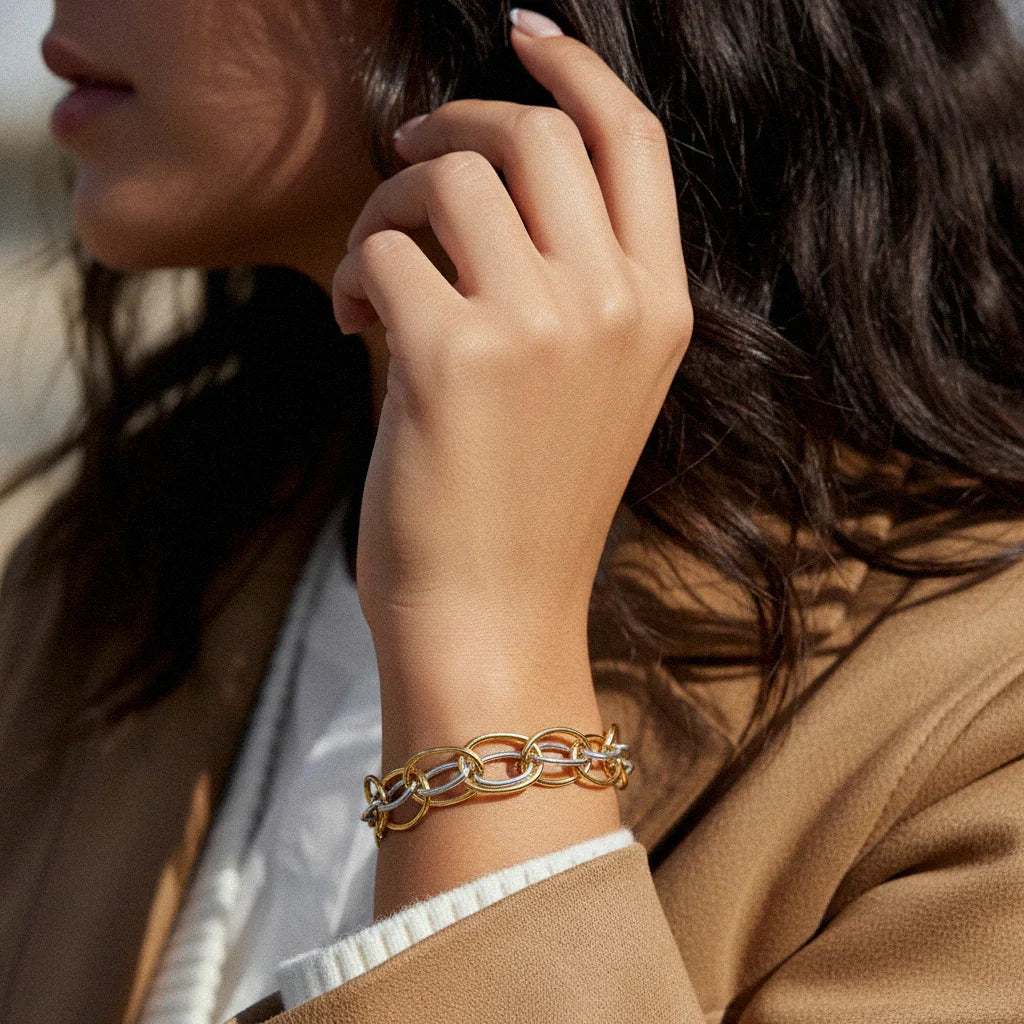 Two Tone Link Bracelet