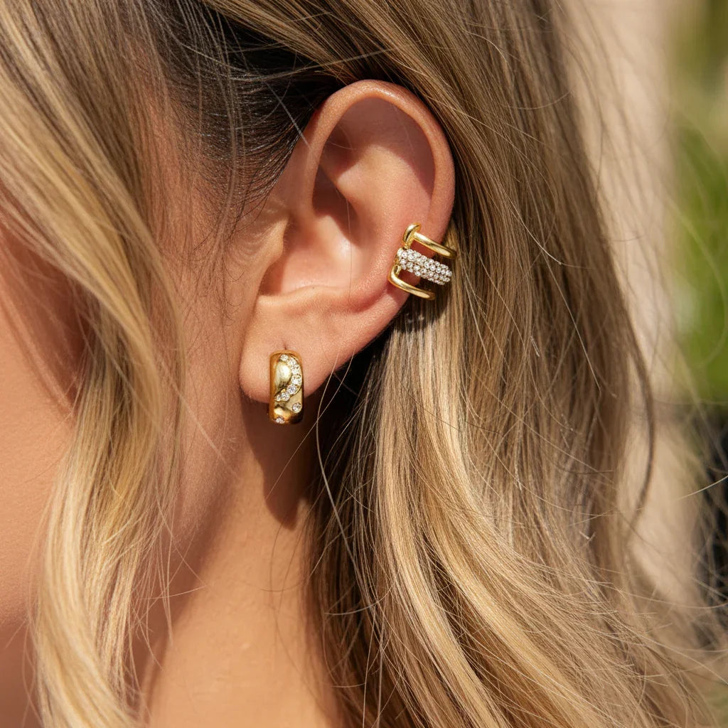 Layered Diamond Earrings