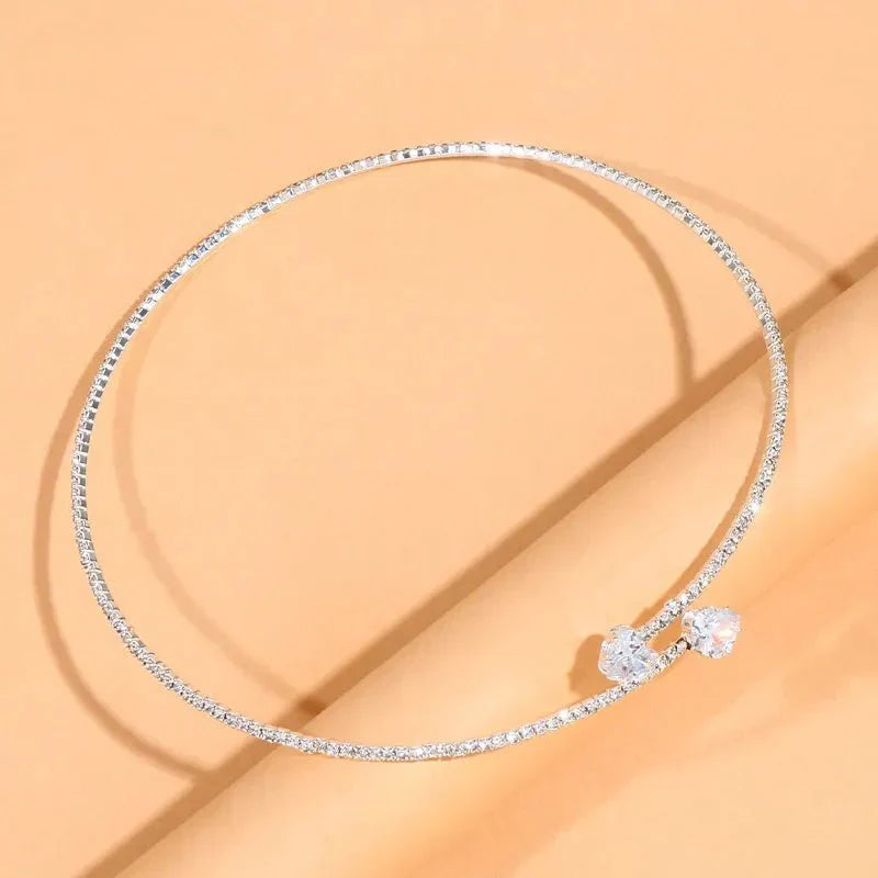 Open Heart Diamond Choker